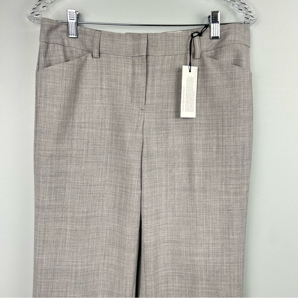 NEW Express Flare Leg Low Rise Editor Pants Classic Light Gray Career Sz 6L - Picture 16 of 16